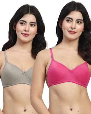 LILY maofcigamMino Women Everyday Heavily Padded Bra(Pink, Grey)