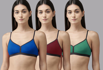 Beach Curve Veni Bra Women Minimizer Non Padded Bra(Blue, Maroon, Green)