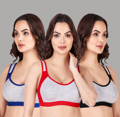 lufiya meena Women Push-up Non Padded Bra(Blue, Black, Red)