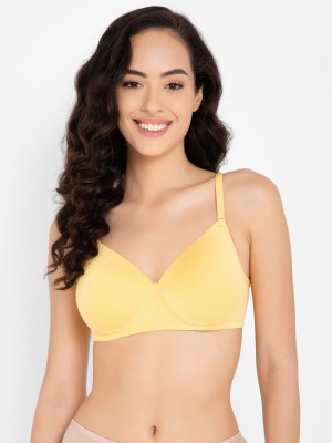 Clovia Women T-Shirt Lightly Padded Bra(Yellow)