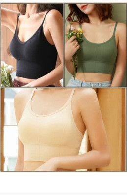 MAHEK CREATIVE fANCY FREE SIZE BRA Women Cami Bra Lightly Padded Bra(Multicolor)