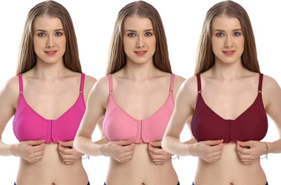 Encluva front open bra Women Maternity/Nursing Non Padded Bra(Multicolor)