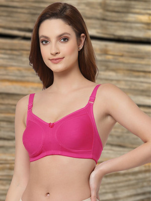 Floret Women Minimizer Bra Non Padded & Full Coverage (Magenta) Women Minimizer Non Padded Bra(Pink)