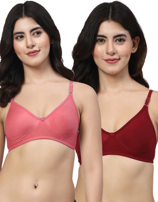 LILY ayir Women T-Shirt Non Padded Bra(Maroon, Maroon)
