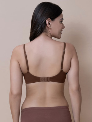Amante Women T-Shirt Lightly Padded Bra(Brown)