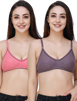 Docare FosterMino Women Everyday Non Padded Bra(Purple, Pink)
