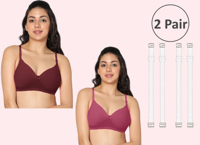 Paryag Women's Cotton Blend Heavy Padded Detachable Bra. Women Full Coverage Heavily Padded Bra(Multicolor)