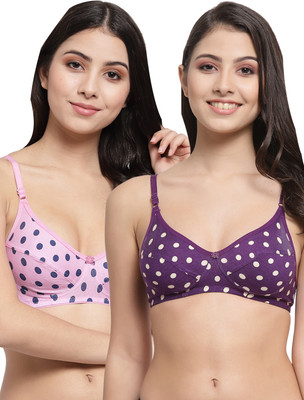 Docare YummyMino Women Everyday Non Padded Bra(Purple, Pink)
