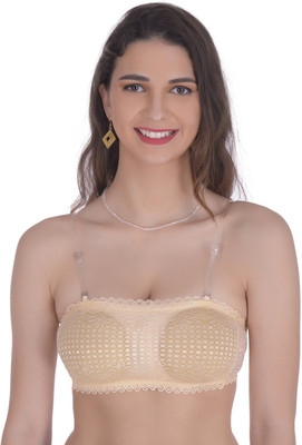 Norvia 521 Women Bandeau/Tube Lightly Padded Bra(Beige)