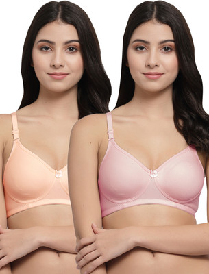 Docare Women T-Shirt Lightly Padded Bra(Pink, Orange)