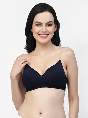 Sharma Hosiery bra Women Full Coverage Lightly Padded Bra(Black)