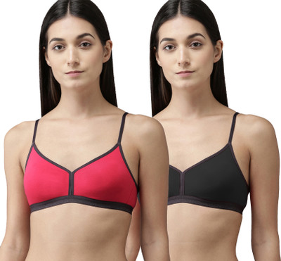 PIBU A-Veni Bra Women Minimizer Non Padded Bra(Red, Black)