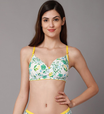Cup's-In B_Riopd Bra Women Minimizer Lightly Padded Bra(Yellow)