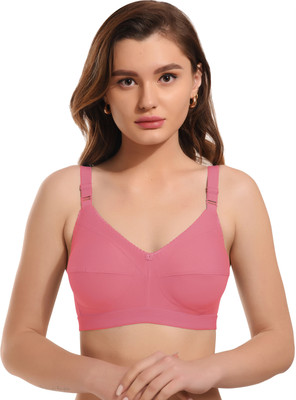 elina Everyday Cotton Bra for Women Women Minimizer Non Padded Bra(Orange)