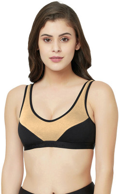 Groversons Paris Beauty Sports Bra Women Everyday Non Padded Bra(Beige)