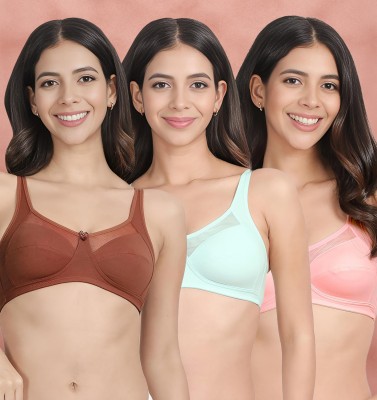 Susie Women Everyday Non Padded Bra(Brown, Blue, Pink)