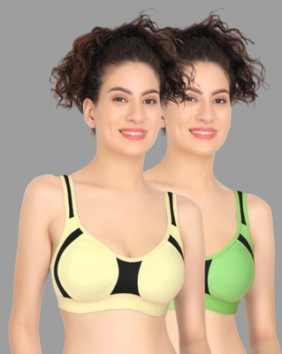 KGN RETINA Bra For Women Women Cami Bra Non Padded Bra(Yellow, Green)