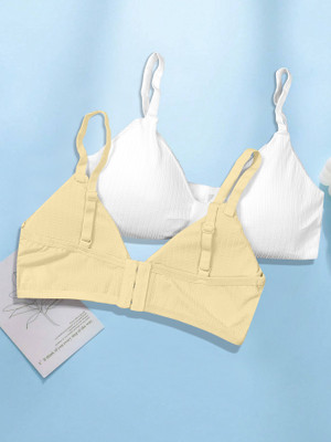NAGARVEL CREATION C/3337-SKN/WHT-P02-30 Women Push-up Lightly Padded Bra(Multicolor)