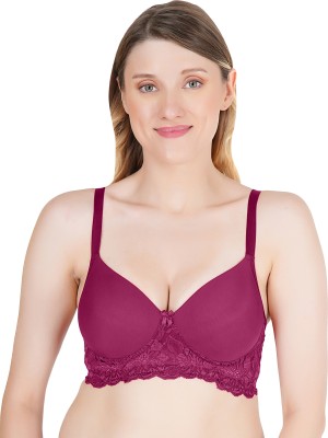 Joomie Joomie Medium padded Demi Cup Bra Women T-Shirt Lightly Padded Bra(Brown)