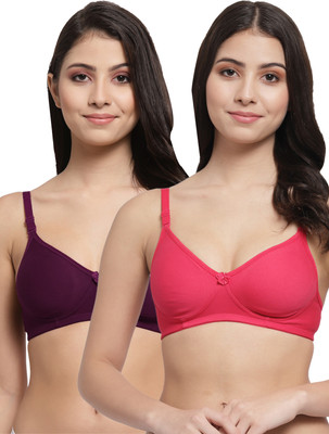 Docare Women T-Shirt Lightly Padded Bra(Pink, Purple)