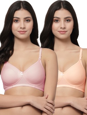 Docare NovaPad Women T-Shirt Lightly Padded Bra(Pink, Orange)