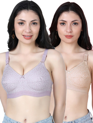 Shyam Sons FLAIR Dipali Women Minimizer Non Padded Bra(Purple, Orange)