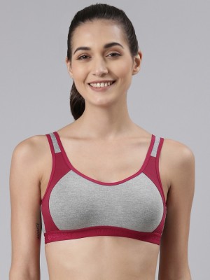 Dollar Missy Wire-Free Moulded Sports Women Sports Non Padded Bra(Grey)