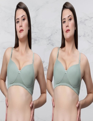 In Care LINGERIE ICPD2-06_BLACK Women T-Shirt Heavily Padded Bra(Multicolor)