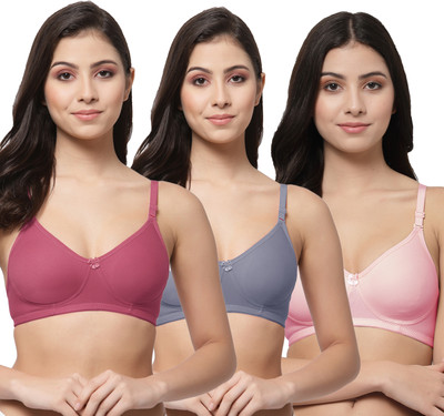 COLLEGE GIRL CG1301 Women T-Shirt Non Padded Bra(Maroon, Blue, Pink)