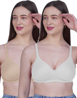 Shyam Sons FLAIR Navya Women T-Shirt Lightly Padded Bra(Brown, White)