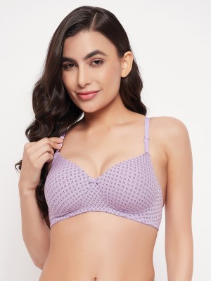 Clovia Women T-Shirt Lightly Padded Bra(Purple)