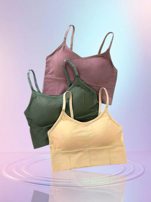 Vihrik Women Sports Lightly Padded Bra(Multicolor)