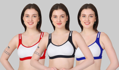 Zivosis Women Sports Non Padded Bra(Multicolor)