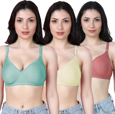 Shyam Sons FLAIR Emily Women T-Shirt Non Padded Bra(Green, Beige, Maroon)
