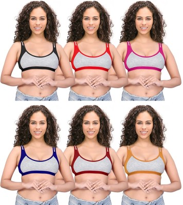 Gtouch Women Non padded reliquary Bra Women Sports Non Padded Bra(Multicolor)