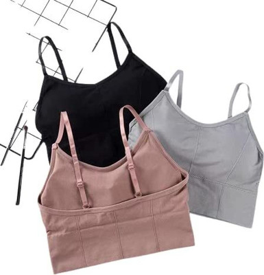 MAHEK CREATIVE fANCY FREE SIZE BRA Women Cami Bra Lightly Padded Bra(Multicolor)