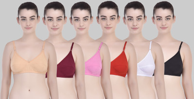 Yana Women Full Coverage Non Padded Bra(Red, White, Pink, Maroon, Gold, Black)