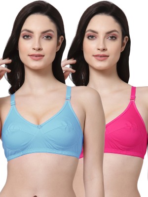 Shyam Sons FLAIR Forever Women Everyday Non Padded Bra(Light Blue, Pink)