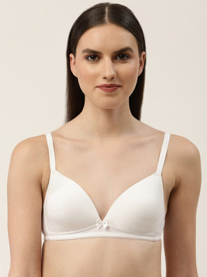 LEADING LADY Leading Lady Solid Lightly Padded Bra for Women Women T-Shirt Lightly Padded Bra(White)