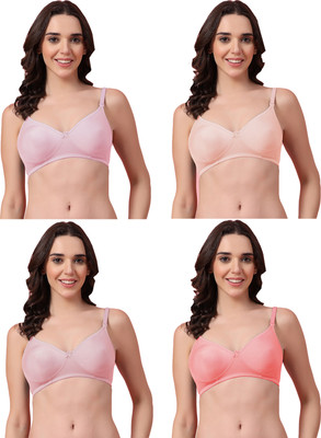 Shyam Sons FLAIR Feminaa Women T-Shirt Non Padded Bra(Orange, Pink, Pink, Purple)