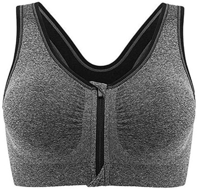 Sharma Hosiery Women Sports Lightly Padded Bra(Grey)