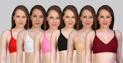 Sexy Bust Women Full Coverage Non Padded Bra(Multicolor)