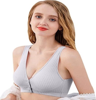 Meizhimi fashion with Passion Women Maternity/Nursing Lightly Padded Bra(Grey)