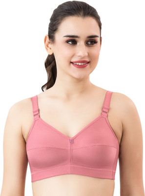Trylo Features-Non-Padded, Non-Wired, Full Coverage Bra, Fixed And Adjustable Straps Women Full Coverage Non Padded Bra(Pink)