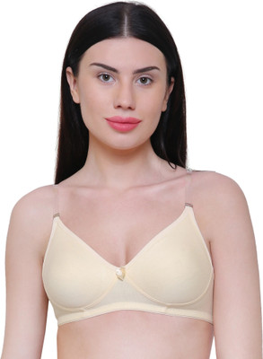HouseOfCommon Women T-Shirt Non Padded Bra(Beige)