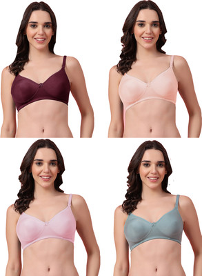 Shyam Sons FLAIR Feminaa Women T-Shirt Non Padded Bra(Purple, Orange, Pink, Blue)