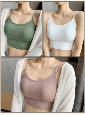 MAHEK CREATIVE fANCY FREE SIZE BRA Women Cami Bra Lightly Padded Bra(Multicolor)