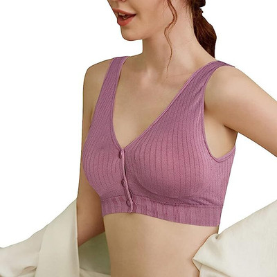 EYEOFPANTHER Seamless Nursing Bra Women Maternity/Nursing Lightly Padded Bra(Orange)