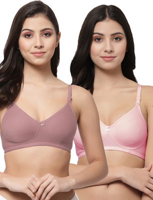 COLLEGE GIRL CG1301 Women T-Shirt Non Padded Bra(Brown, Pink)