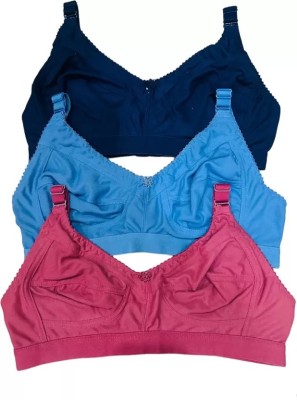 Narsingha Dreams C-Cup Non-Padded Heavy Bust Bra Combo Pack of 3 Women T-Shirt Non Padded Bra(Multicolor)